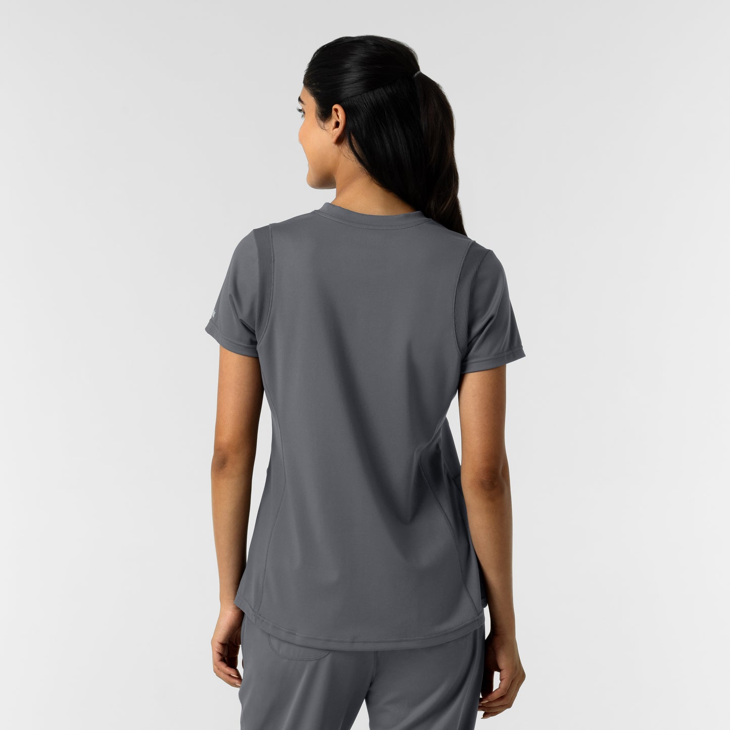 RENEW Knit 6559 Women's 2-Pocket Scrub Top Pewter