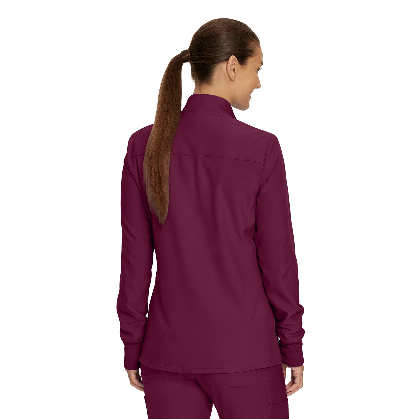 Forward LJ700 Women's 3 Pocket Scrub Jacket Wine Image