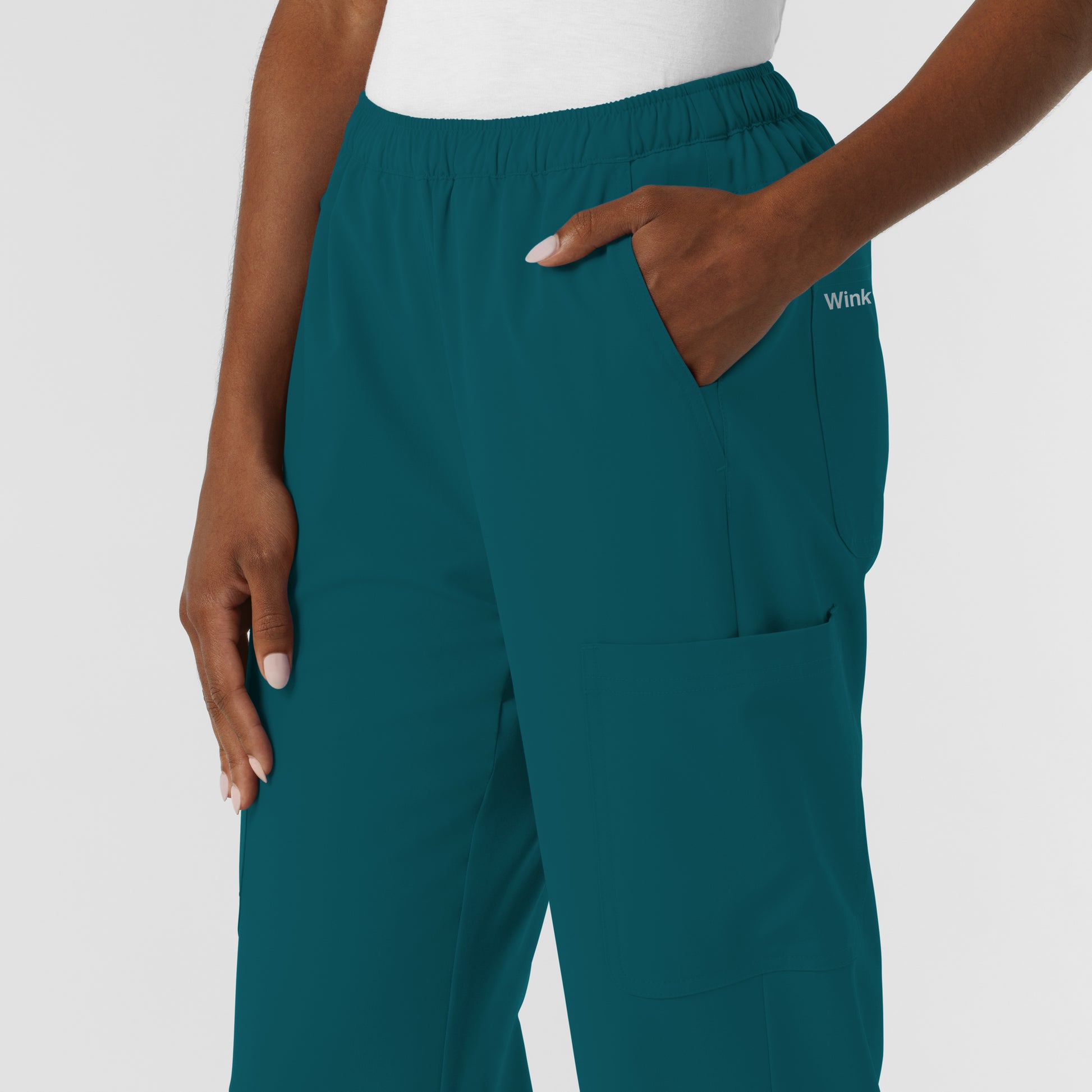 NURTUR 5180 Women's Straight Leg Cargo Scrub Pants Caribbean