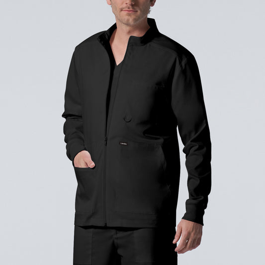 ProFlex LJ702 Men's 4 Pocket Scrub Jacket Black Image