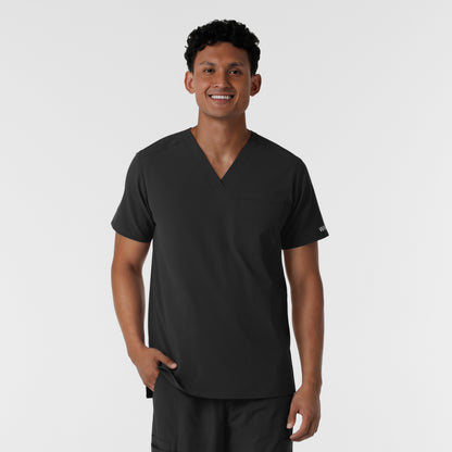 NURTUR 6380 Men's V-Neck Scrub Top Black