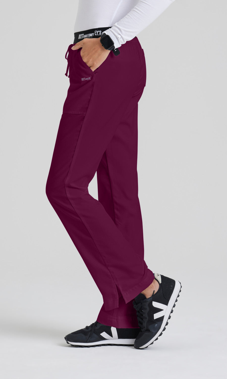 Grey's Anatomy 4275 Aubrey Pant Wine - side