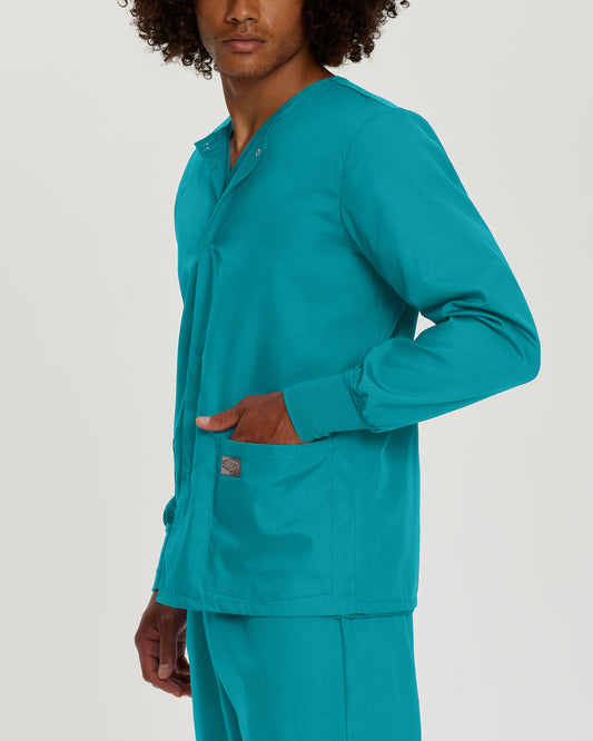 Scrub Zone 75231 Unisex 3 Pocket Warm Up Scrub Jacket Teal Image