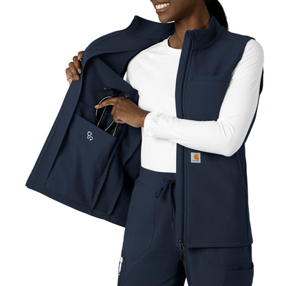 Rugged Flex C83023 Bonded Fleece Vest Navy Model Image Alternate | Carhartt