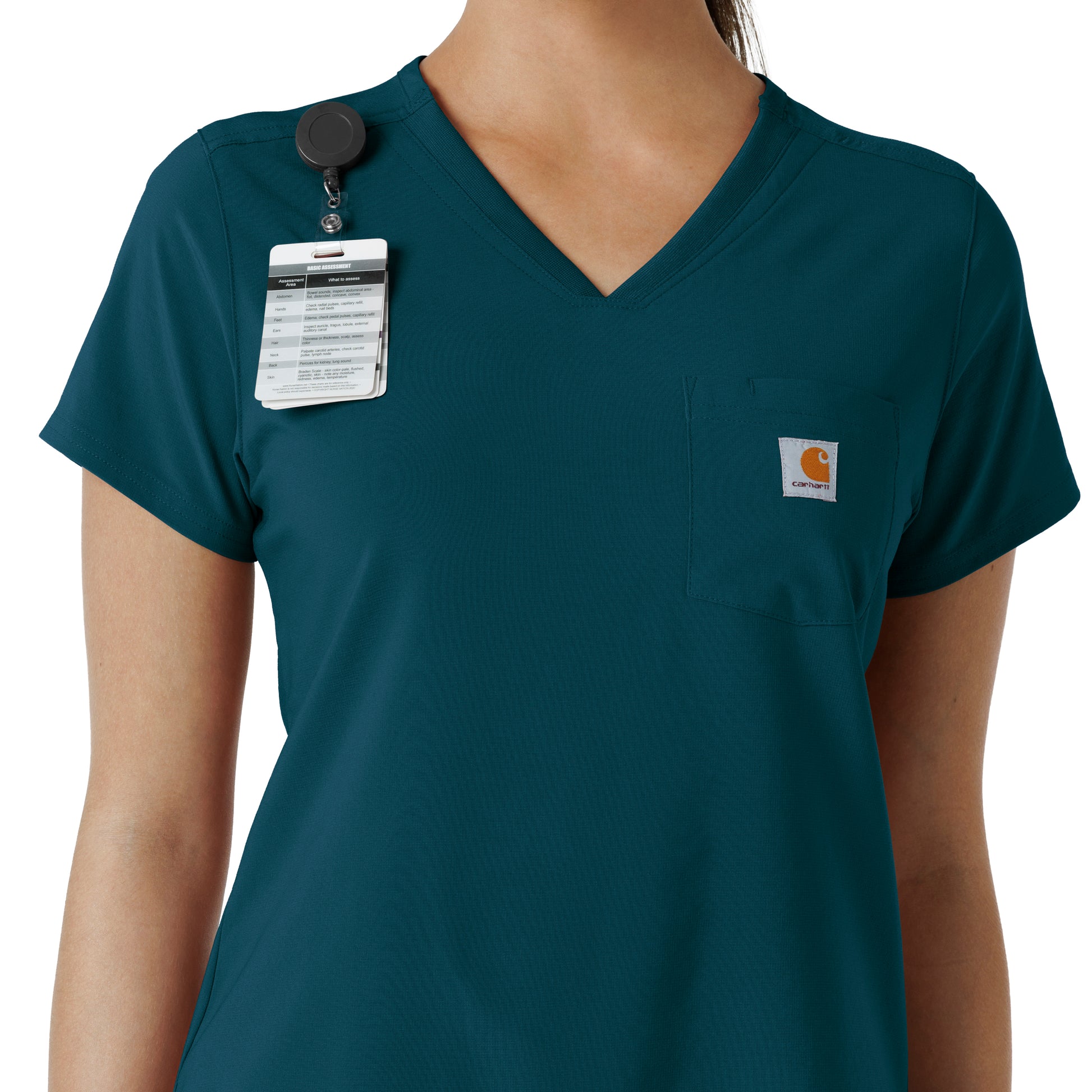 Force Cross-Flex C13410 Tuck-In Scrub Top Caribbean Model Image Alternate | Carhartt