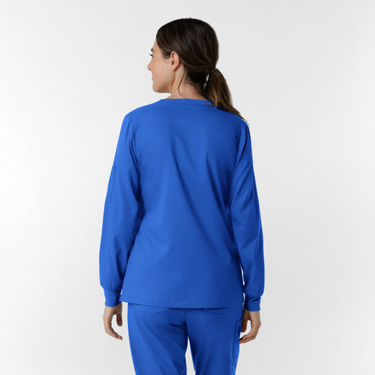 Boundless 6551 Women's Classic Long Sleeve Scrub Tee Royal