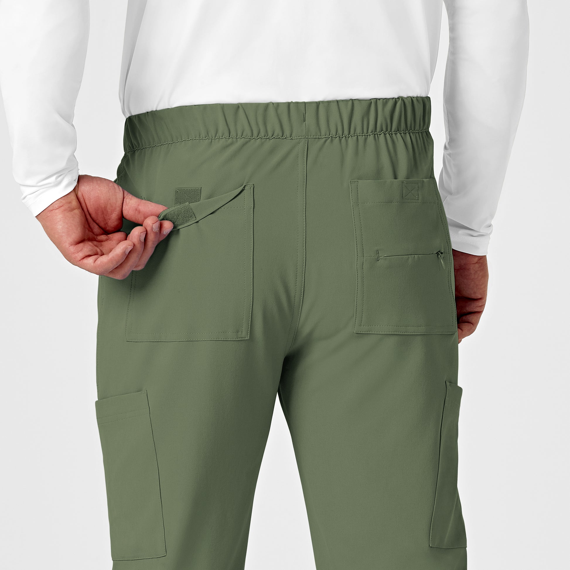 RENEW 5034 Men's Jogger Scrub Pants Olive Model Image Alternate | Wink