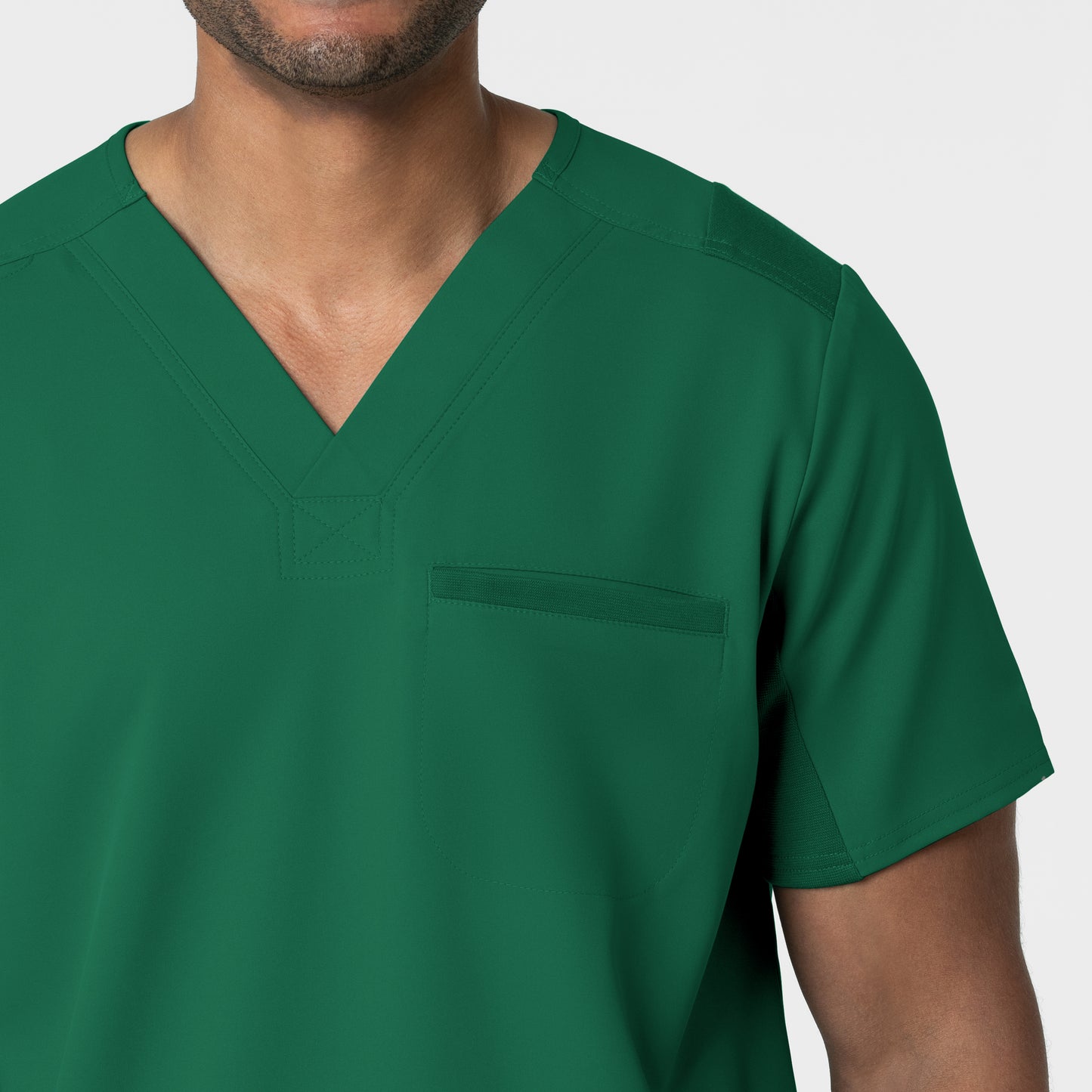 Thrive 6622 Men's Utility V-Neck Scrub Top Hunter Model Image Alternate | Wink