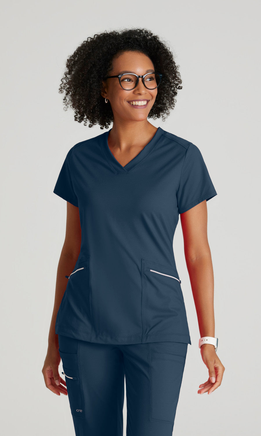 Barco One Performance Knits BOT209 Victory Knit Scrub Top Steel