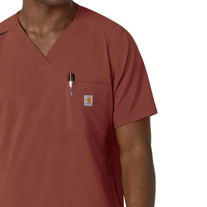 Force Cross-Flex C16410 Men's V-Neck Scrub Top Sable Model Image Alternate | Carhartt