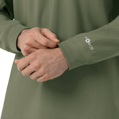 Force Cross-Flex C16610 Men's Crew Neck Long Sleeve Scrub Top Olive
