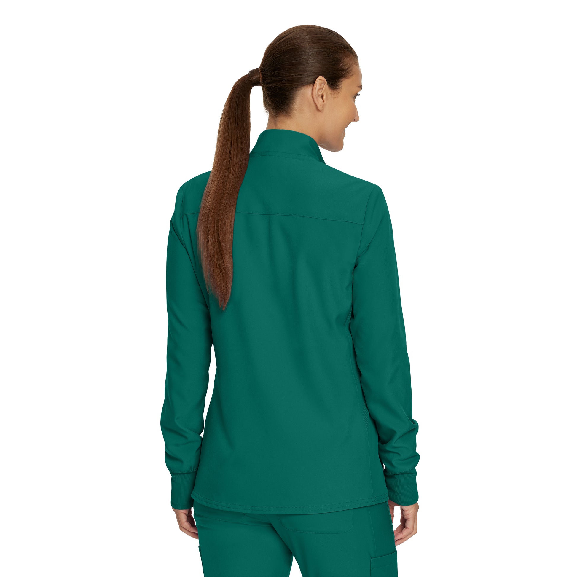 Forward LJ700 Women's 3 Pocket Scrub Jacket Hunter Image