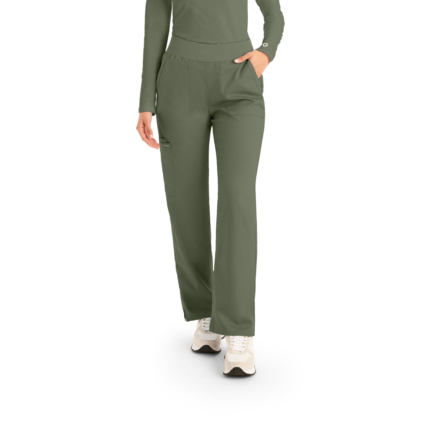 ProFlex LB405 Women's Cargo Scrub Pants Olive Moss Image