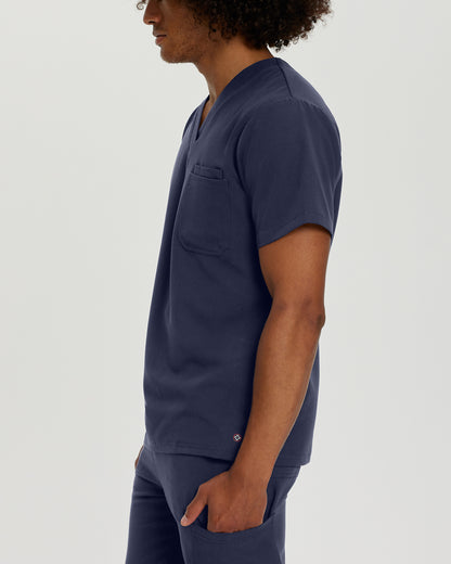 V-Tess 2206 Men's 2 Pocket V Neck Scrub Top Navy Image