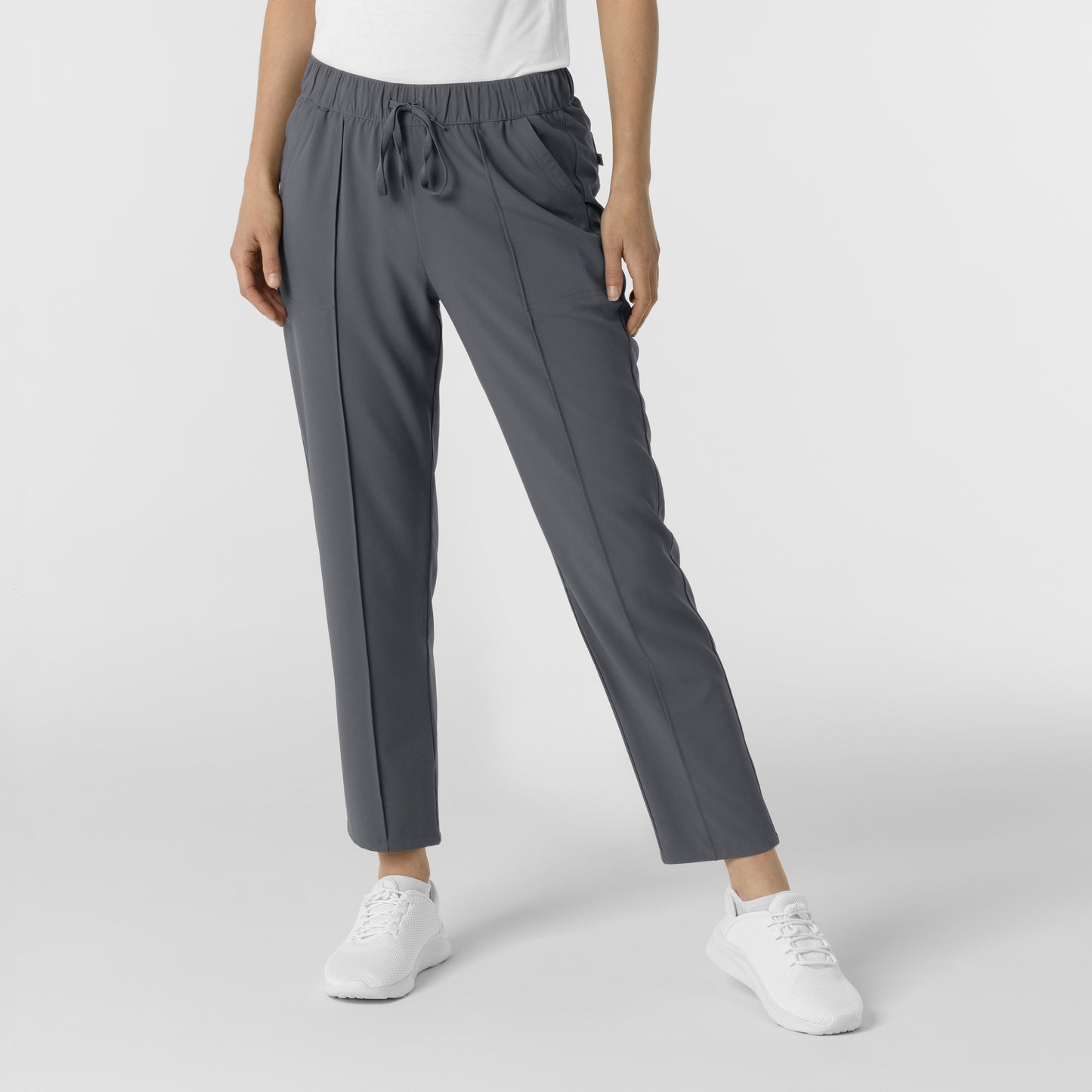 RENEW 5154 Women's Pintuck Scrub Pants Pewter