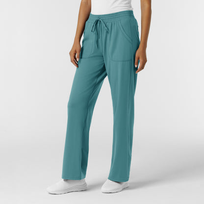 RENEW Knit 5559 Women's Wide Leg Scrub Pants Vintage Teal