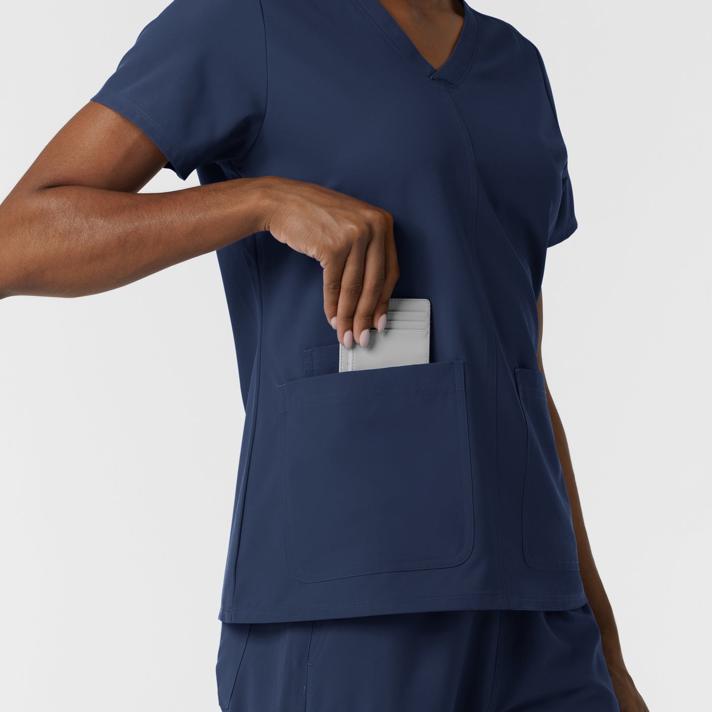 NURTUR 6180 Women's V-Neck Scrub Top Navy