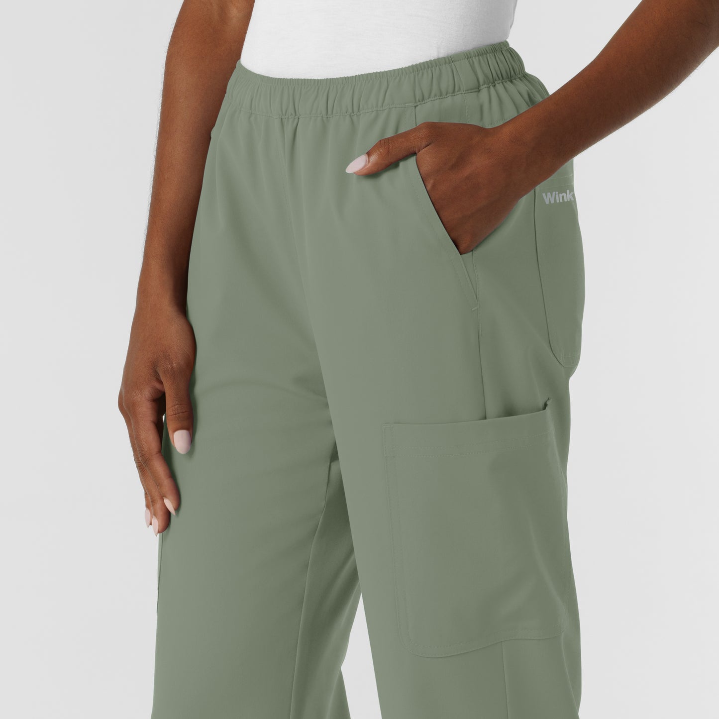 NURTUR 5180 Women's Straight Leg Cargo Scrub Pants Sage
