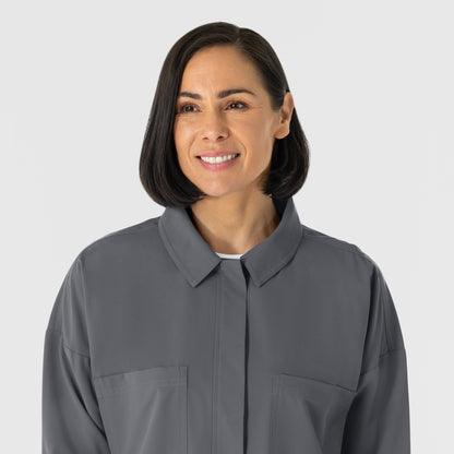 NURTUR 8180 Women’s Scrub Shirt Jacket Pewter