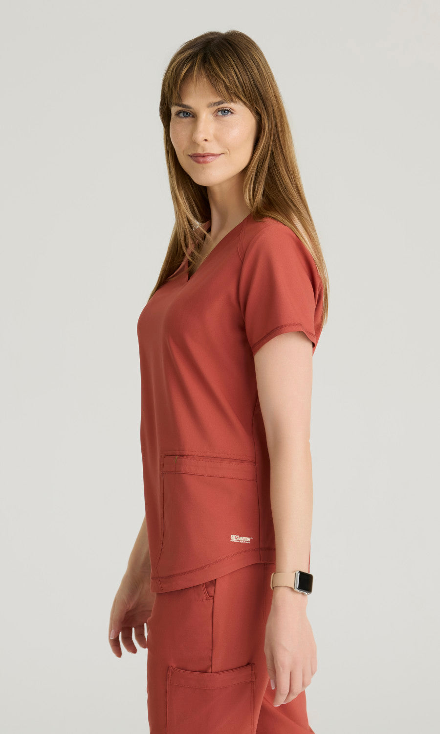 Grey's Anatomy Evolve GSST180 Rhythm Top Sedona Red