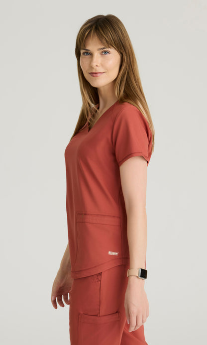 Grey's Anatomy Evolve GSST180 Rhythm Top Sedona Red