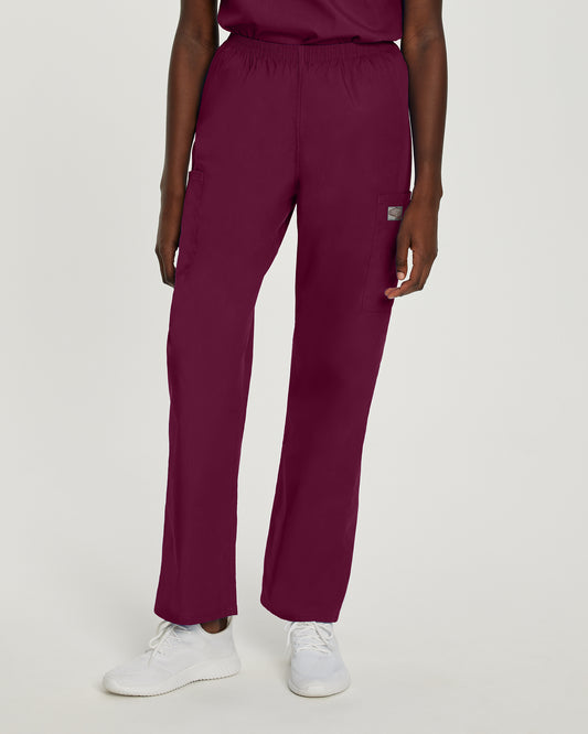 Scrub Zone 83221 Women's Cargo Scrub Pants Wine Image