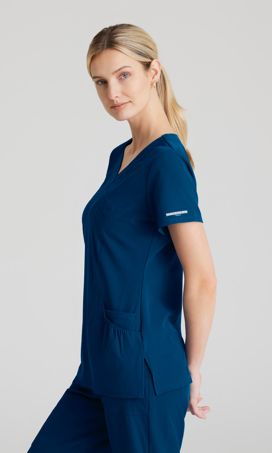 Skechers Vitality SKT064 Charge Scrub Top Navy