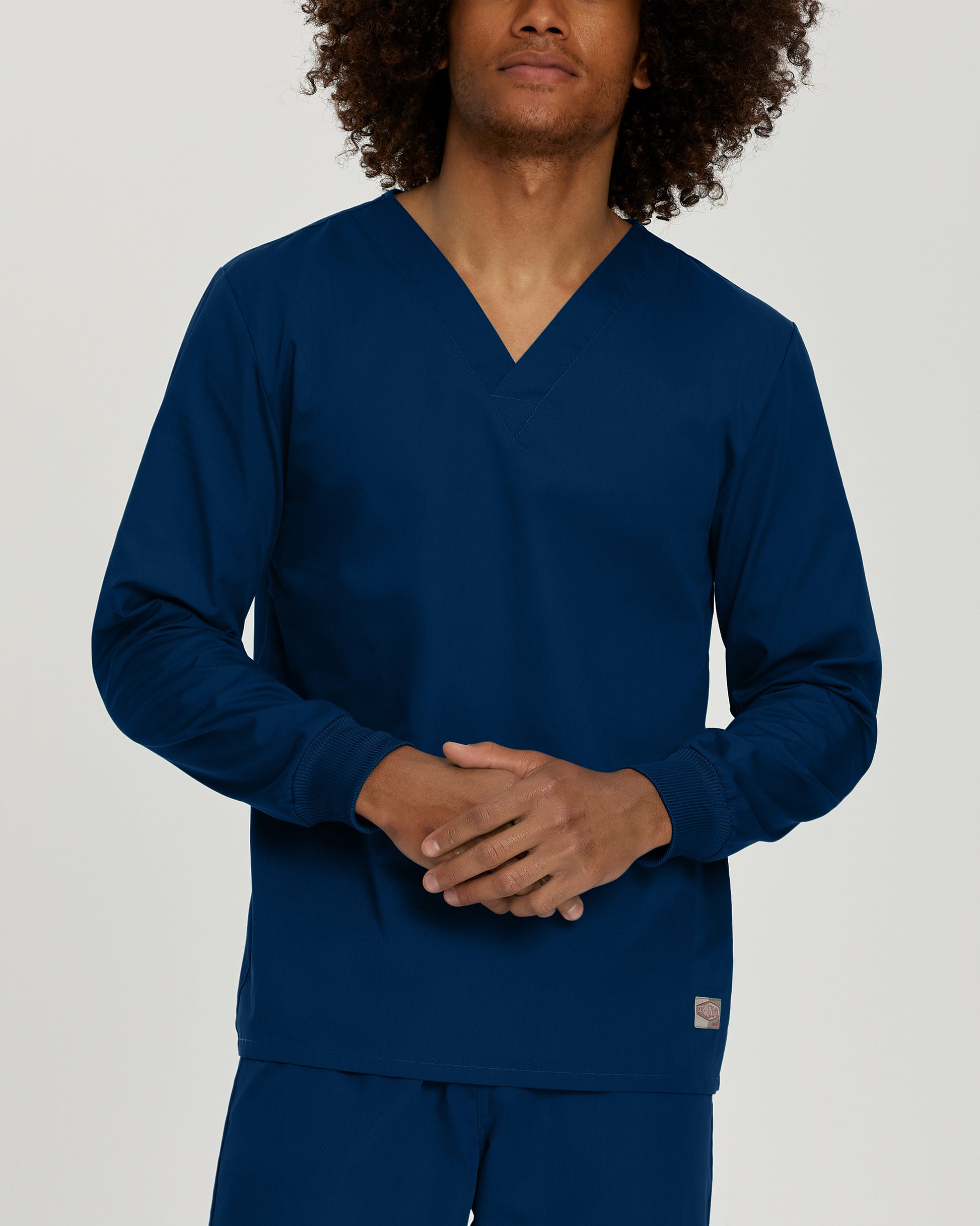 Scrub Zone LT104 Unisex V Neck Scrub Top Navy Image