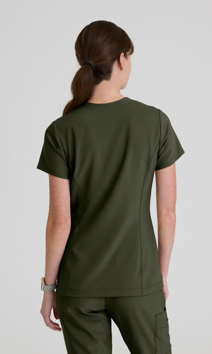 Grey's Anatomy Evolve GSST298 Women's Sky Top in Fern by Barco Model Image Back
