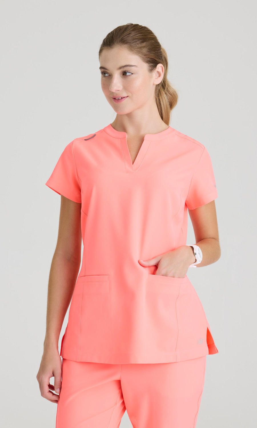 Skechers SKT259 Women's Coast Top in Coral Fizz by Barco Model Image Front