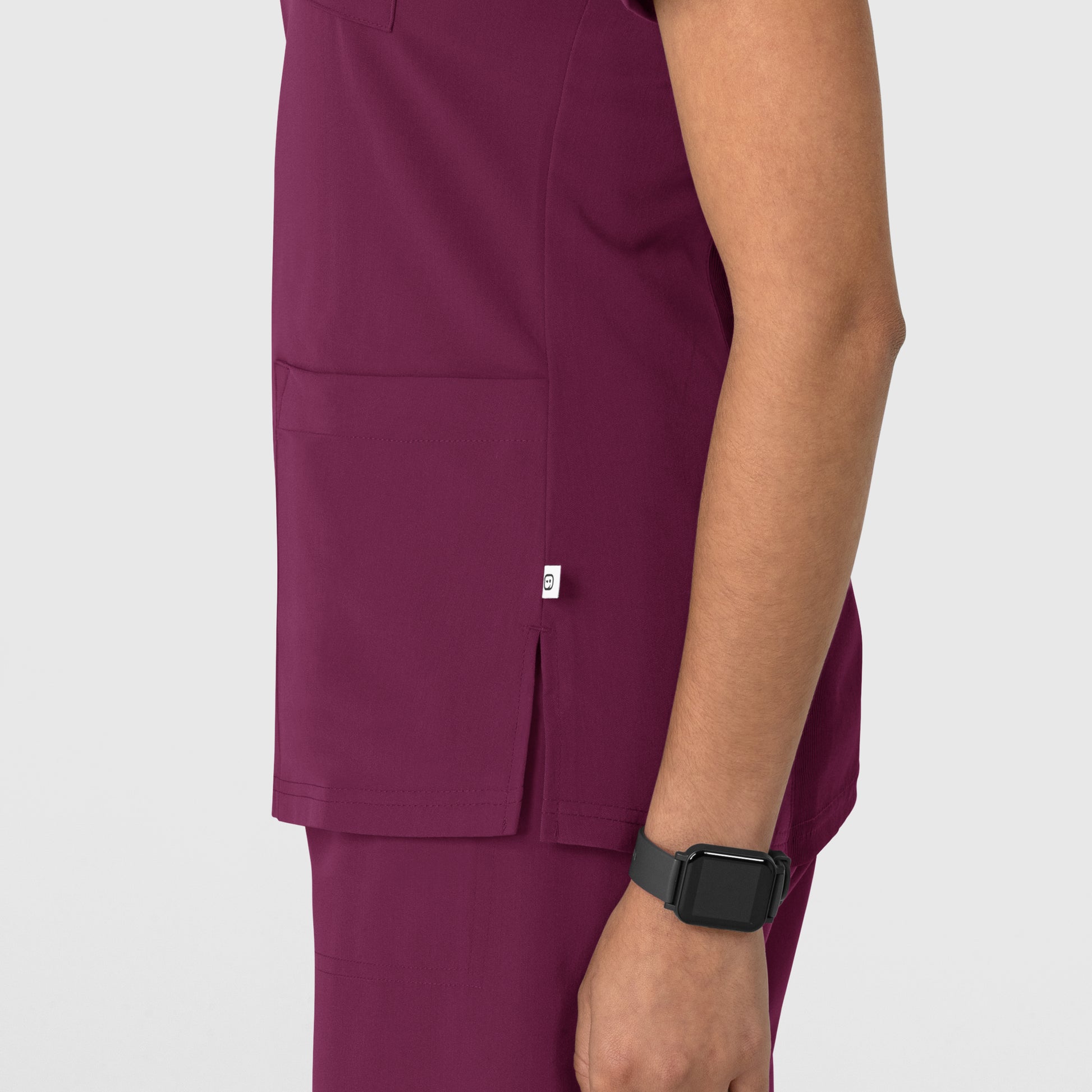 Nova 6132 Flex-n-Reach V-Neck Scrub Top Wine Model Image Alternate | Wink