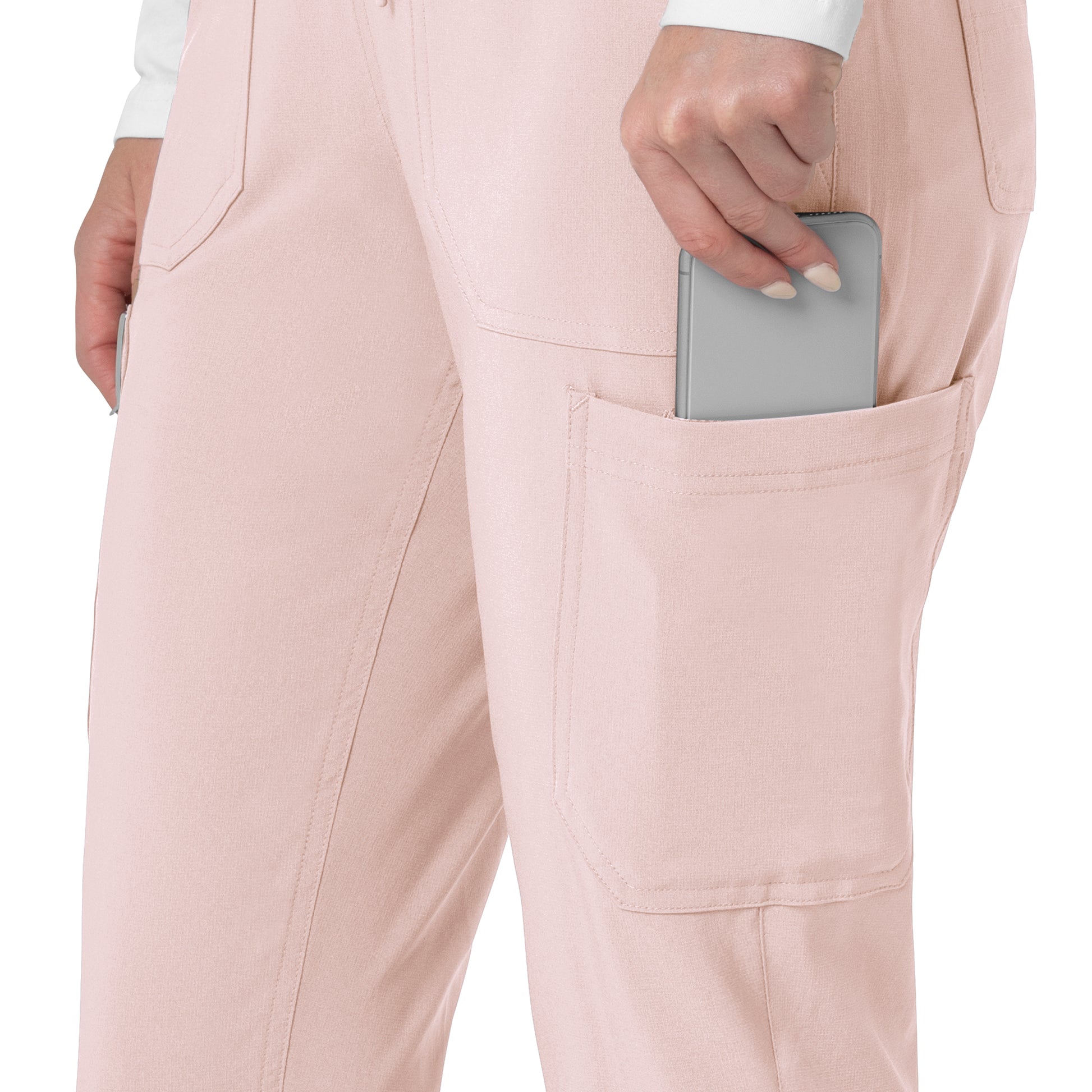 Force Cross-Flex C53110 Women's Cargo Jogger Scrub Pants Soft Rose