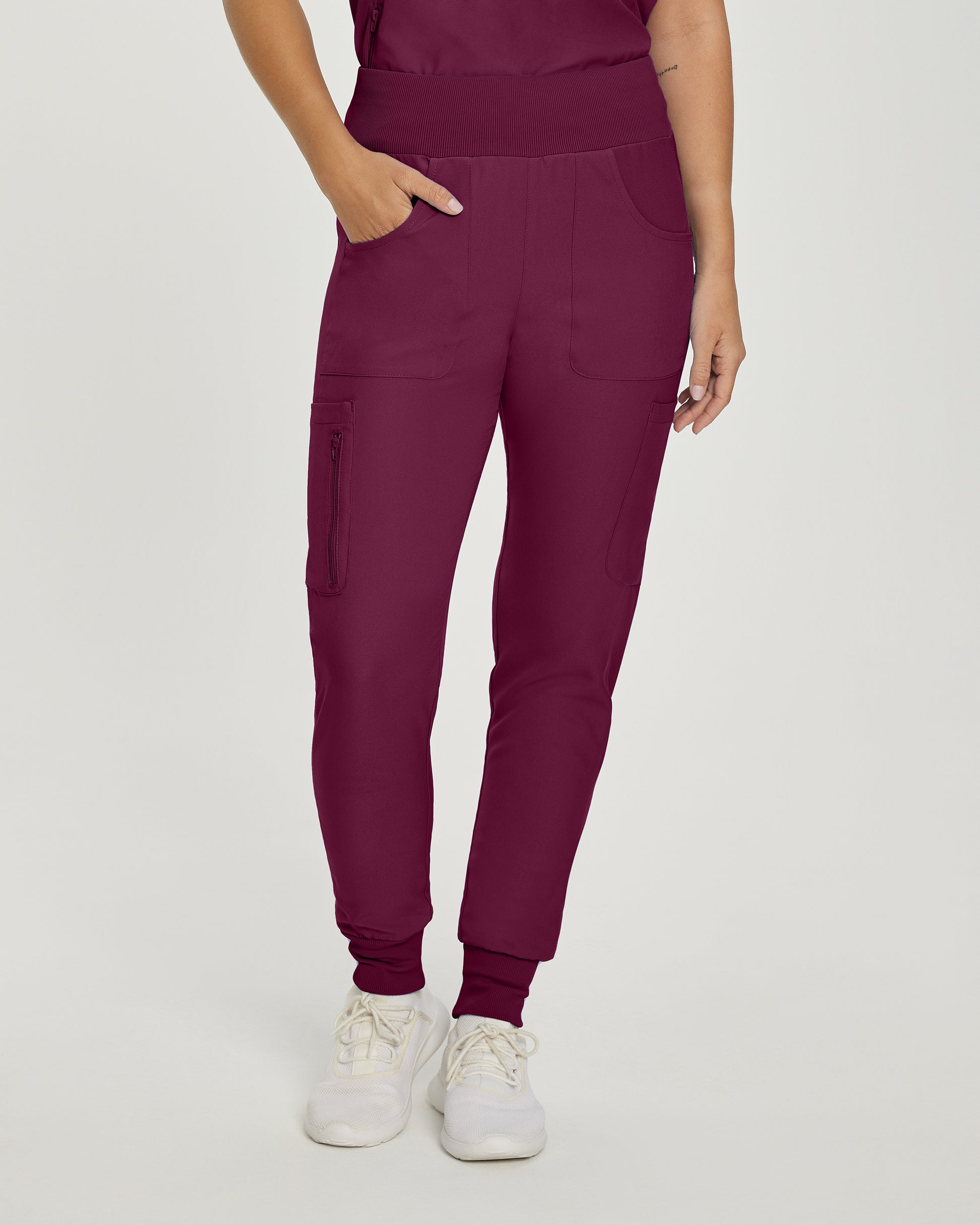 Forward LB401 Women's Jogger Scrub Pants Wine Image