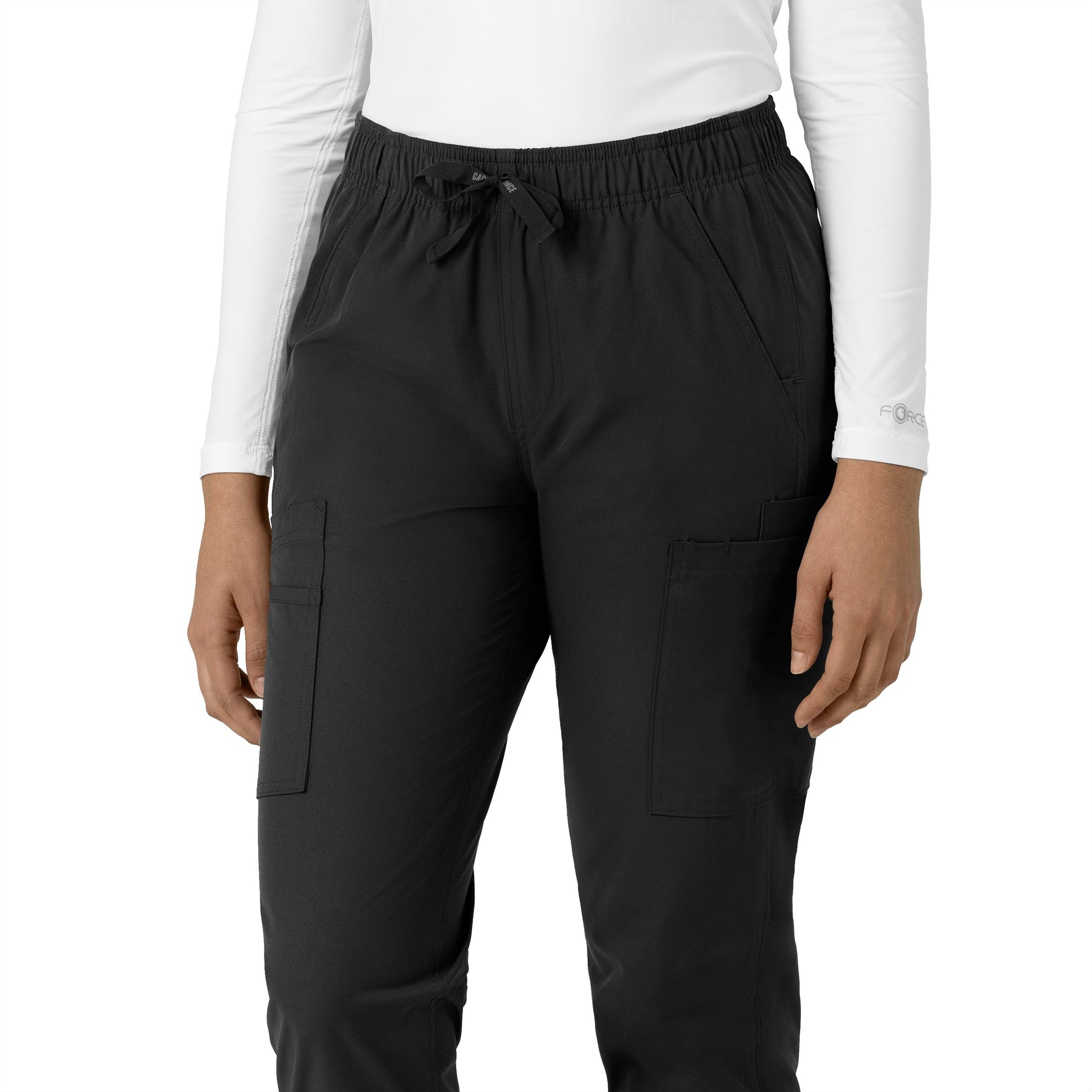 Force Essentials C51213 Straight Leg Scrub Pant Black Model Image Alternate | Carhartt