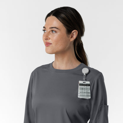 Boundless 6551 Women's Classic Long Sleeve Scrub Tee Pewter
