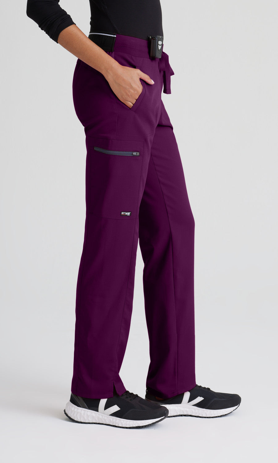Grey's Anatomy Stretch GRSP500 Kim Scrub Pants Wine