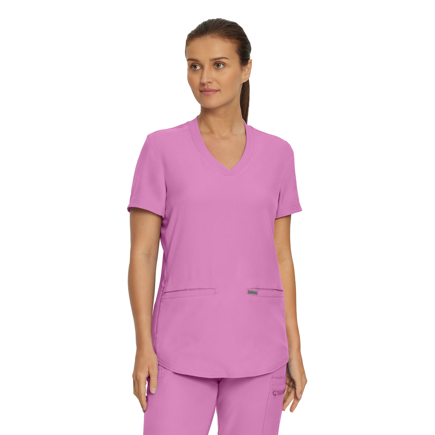 Forward LT100 Women's 3 Pocket V Neck Scrub Top Bella Rosa Image