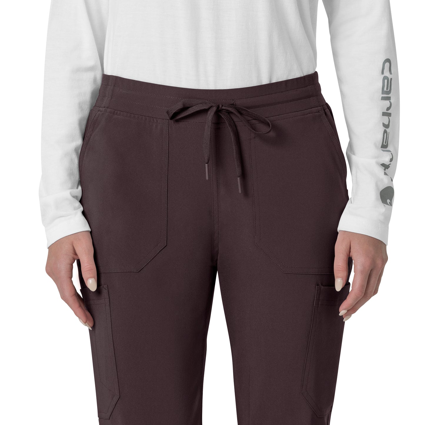 Force Cross-Flex C53110 Women's Cargo Jogger Scrub Pants Dark Sepia