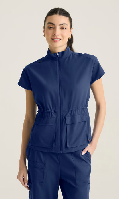 Grey's Anatomy Stretch GRST324 Nina Top Indigo - front