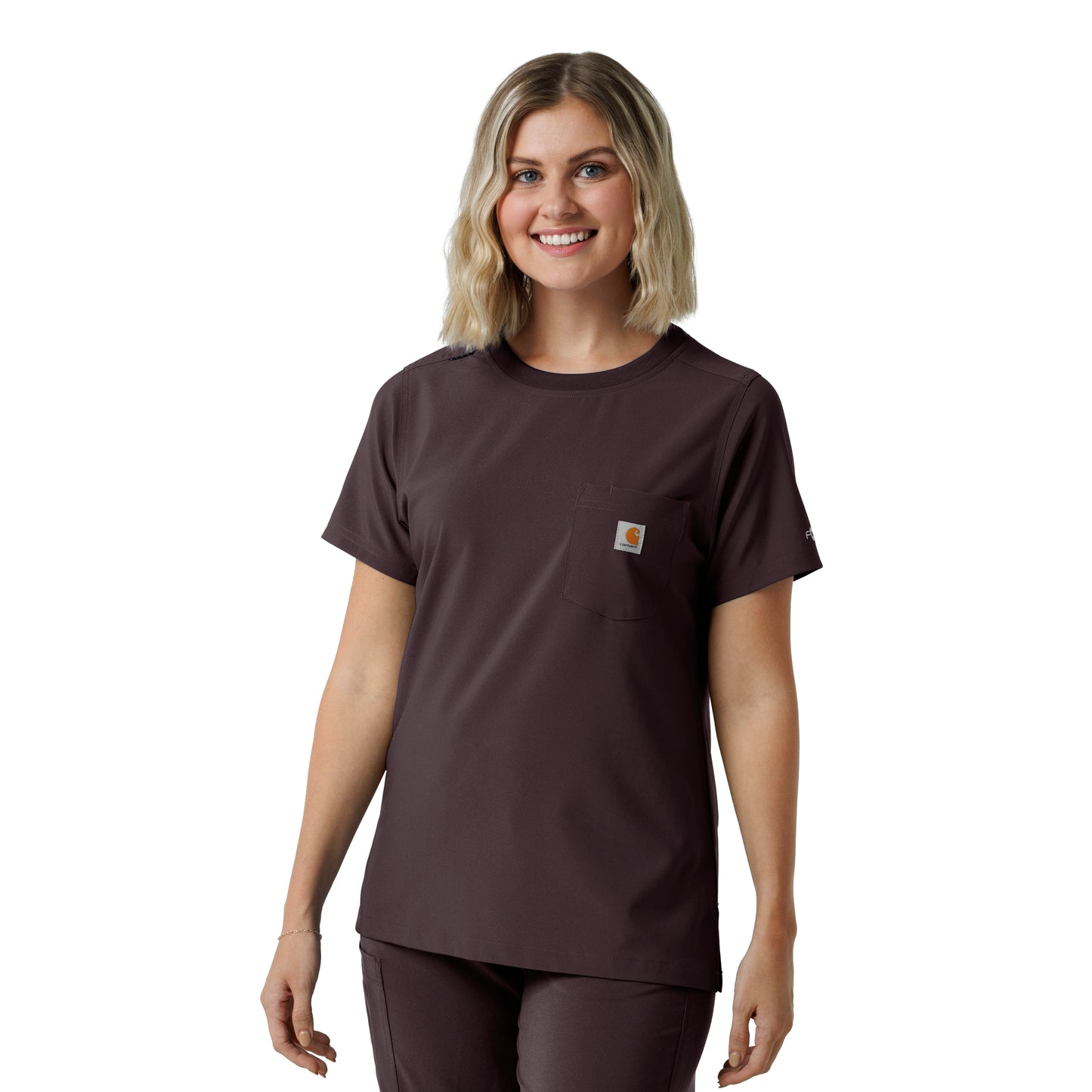 Force Cross-Flex C13510 Women's Crew Neck Scrub Top Dark Sepia