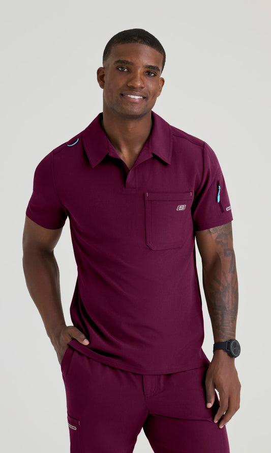 Skechers SKT305 Men's Merit Top in Wine by Barco Model Image Front