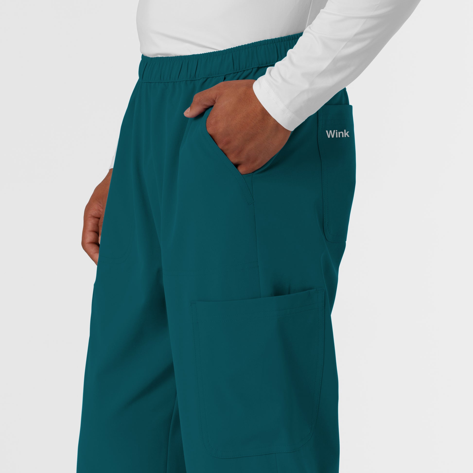 NURTUR 5380 Men's Straight Leg Cargo Scrub Pants Caribbean