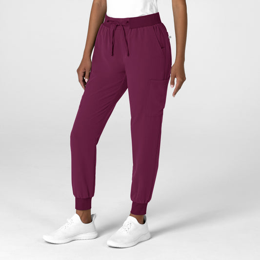 Nova 5132 Jogger Utility Scrub Pants Wine Model Image Right Side | Wink