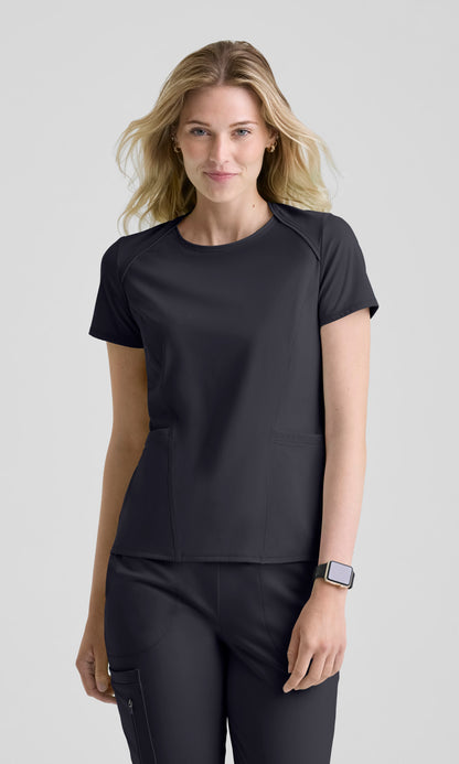Grey's Anatomy Knits GRST336 Swift Top Steel - front