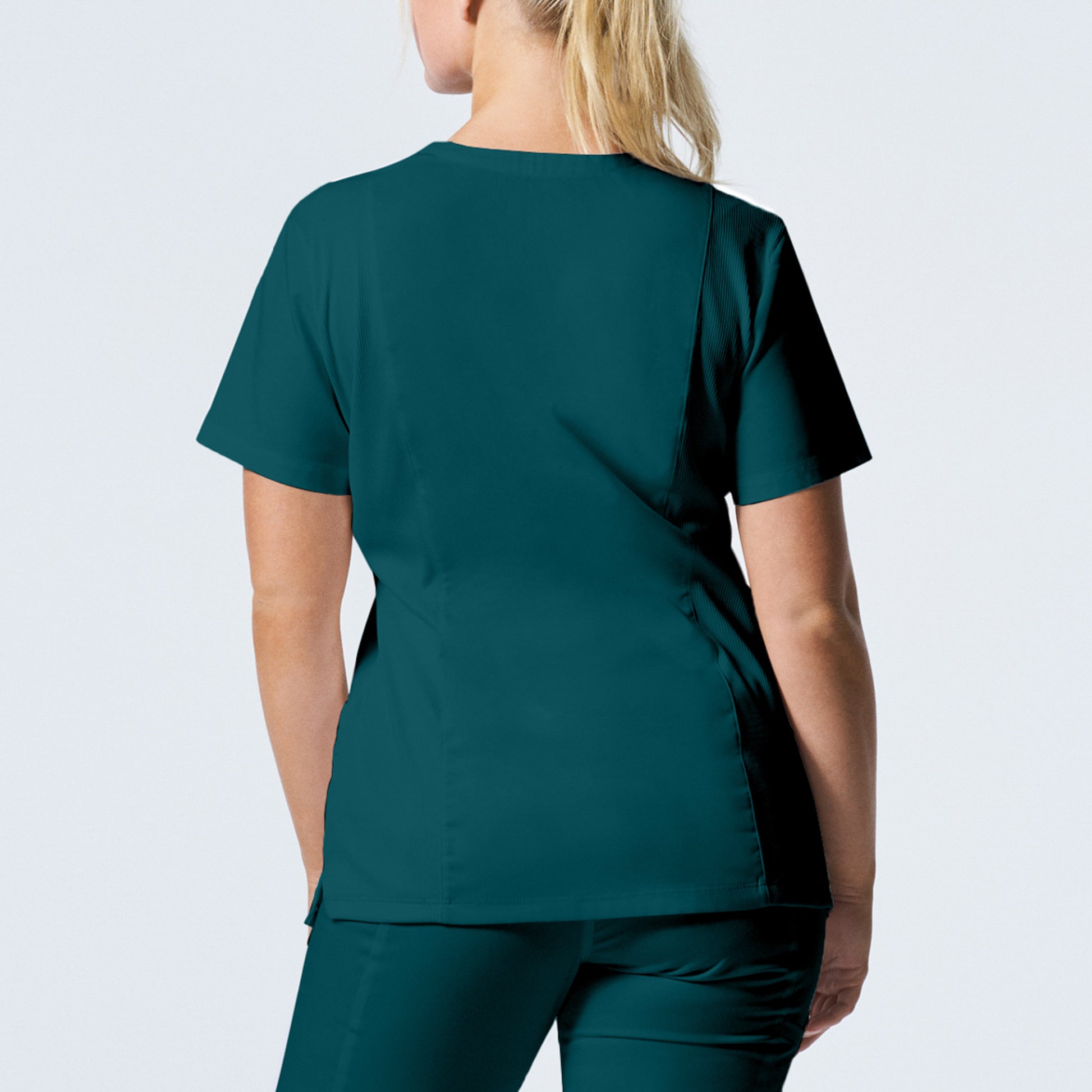 ProFlex LT105 Women's 3 Pocket V Neck Scrub Top Caribbean Image