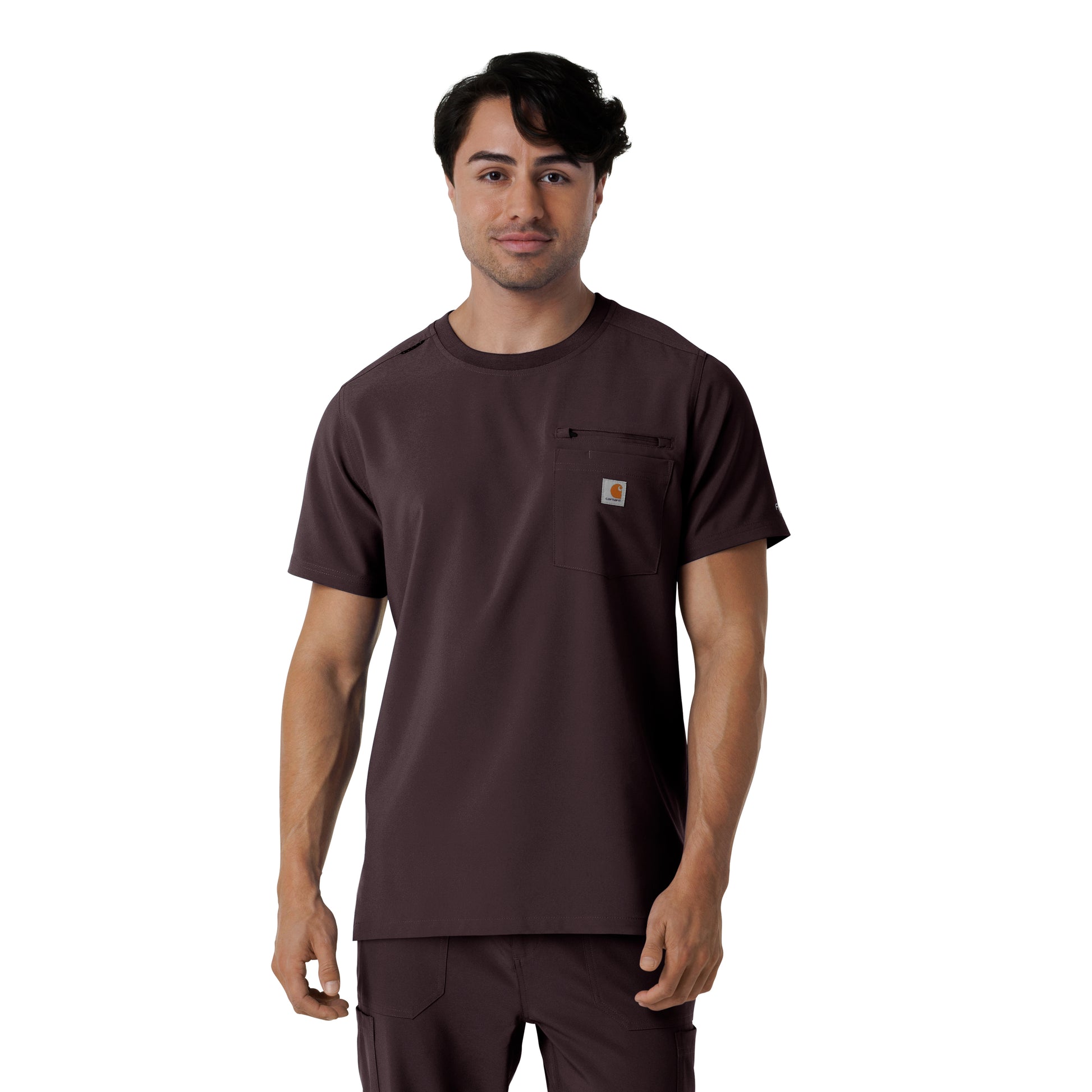 Force Cross-Flex C16510 Men's Crew Neck Scrub Top Dark Sepia