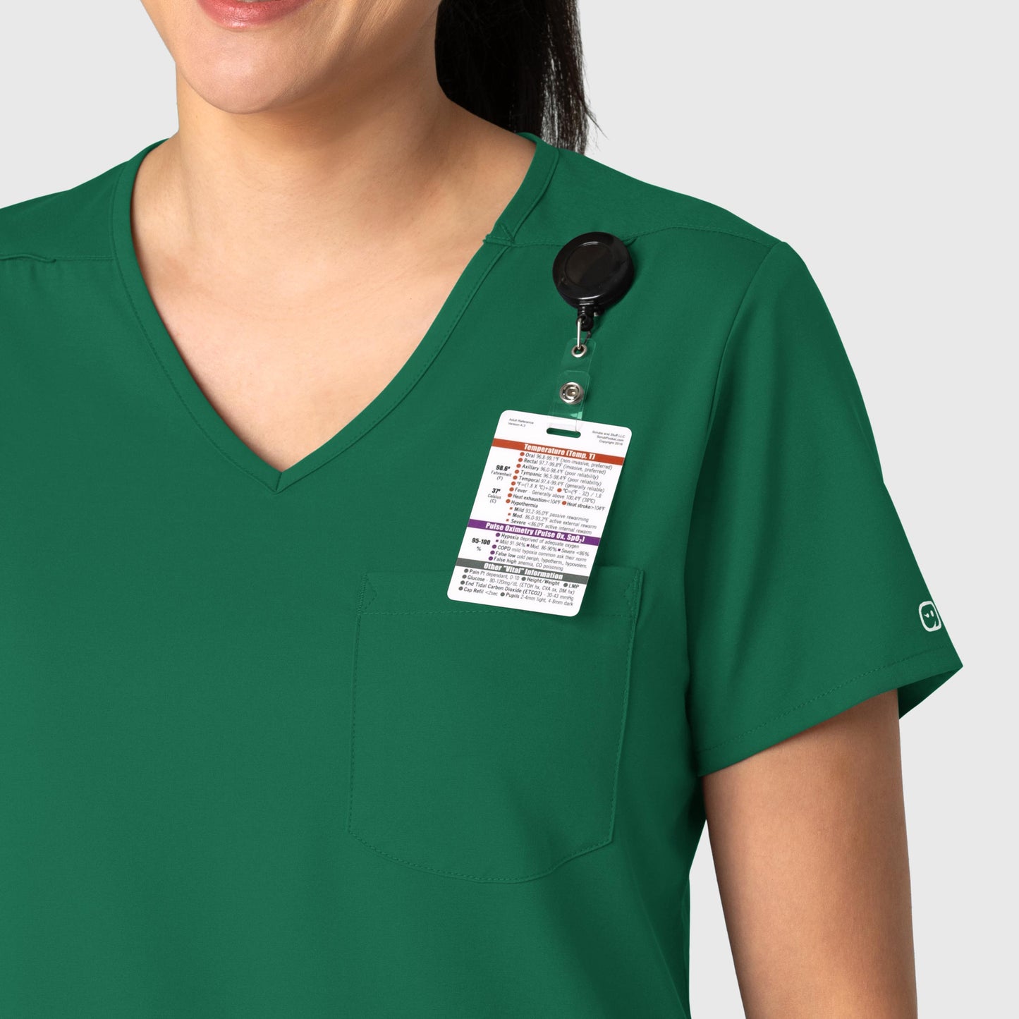 Boundless 6151 Tuck-In Scrub Top Hunter Model Image Alternate | Wink