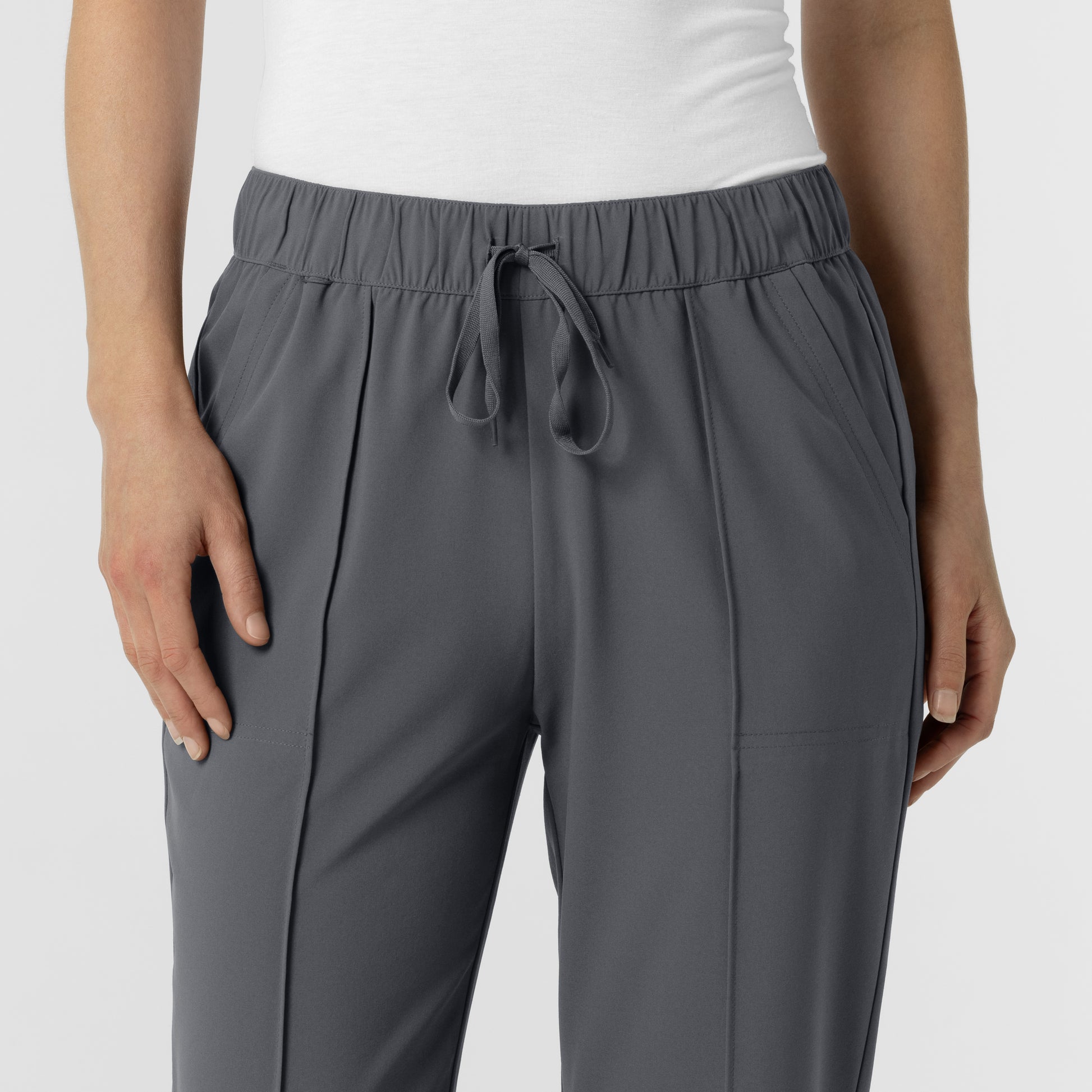 RENEW 5154 Women's Pintuck Scrub Pants Pewter