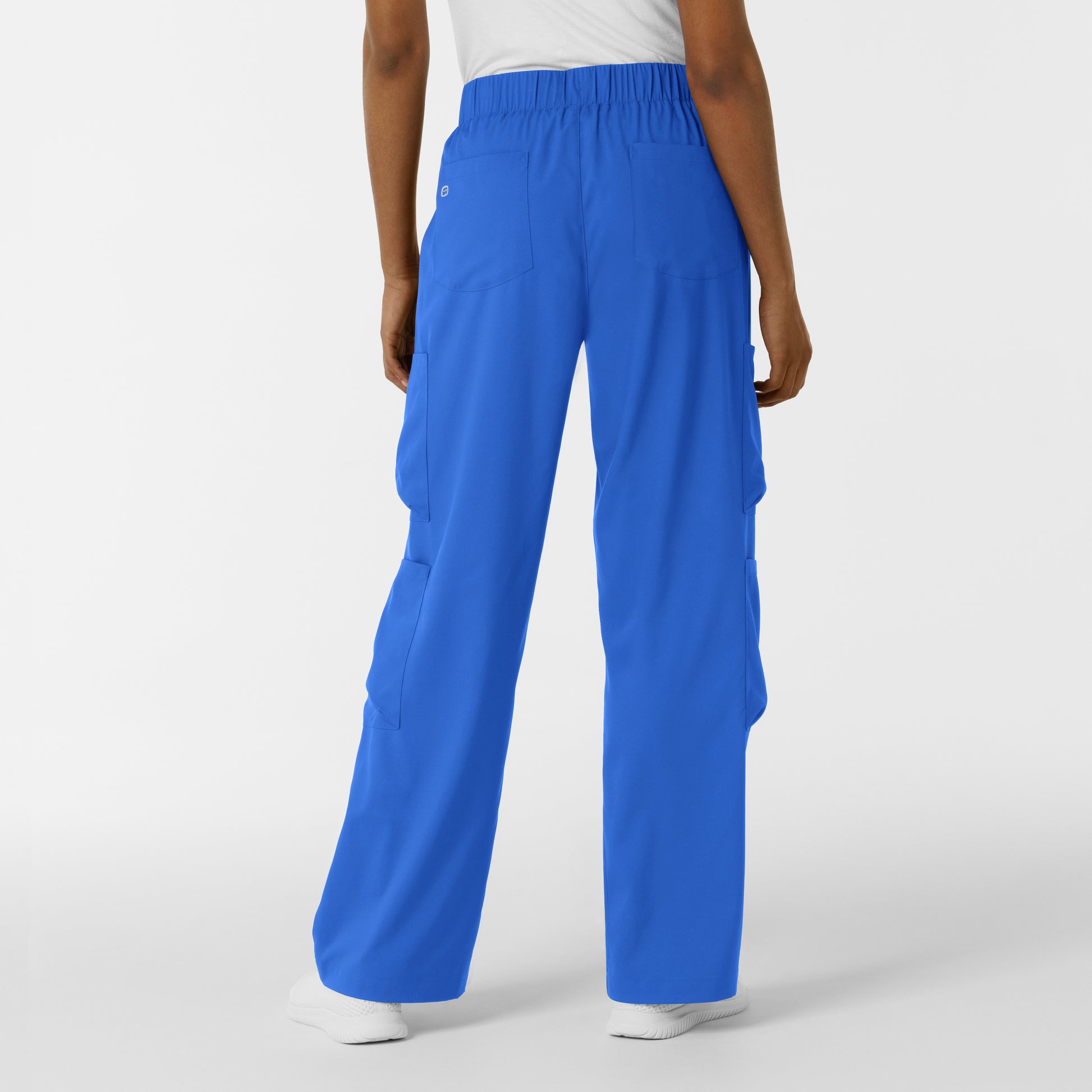 Boundless 5451 Women's Classic Wide Leg Cargo Scrub Pants Royal