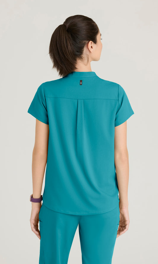 Grey's Anatomy Spandex Stretch GRST230 Avery Top Teal